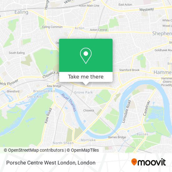 Porsche Centre West London map