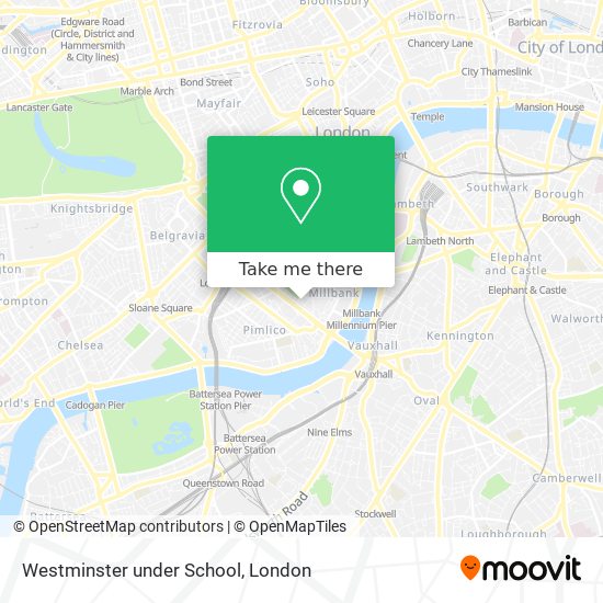 Westminster under School map