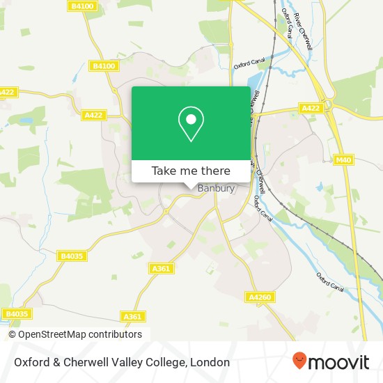 Oxford & Cherwell Valley College map