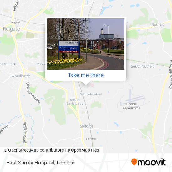 East Surrey Hospital map