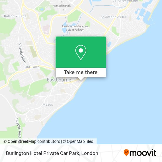 Burlington Hotel Private Car Park map