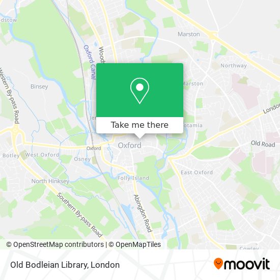 Old Bodleian Library map