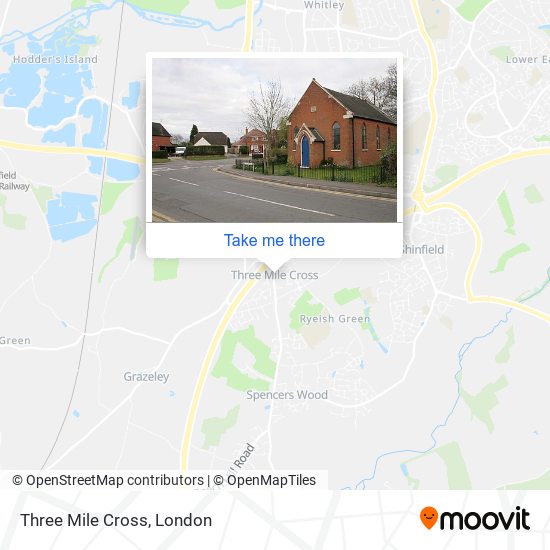Three Mile Cross map