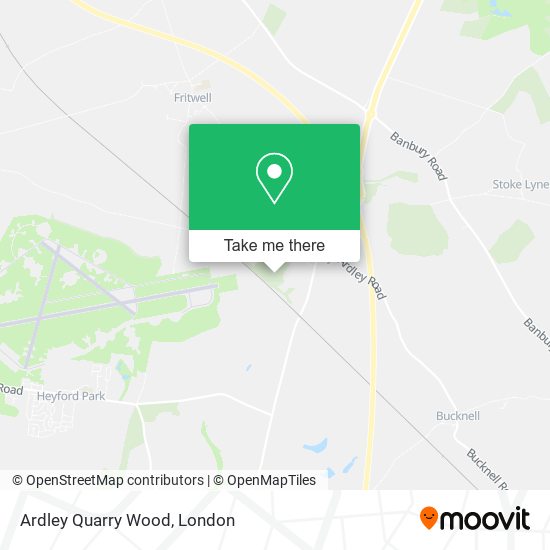 Ardley Quarry Wood map