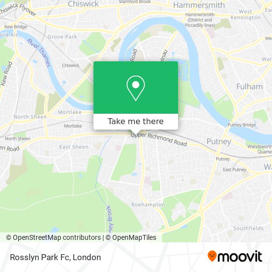 Rosslyn Park Fc map