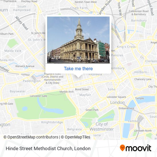 Hinde Street Methodist Church map