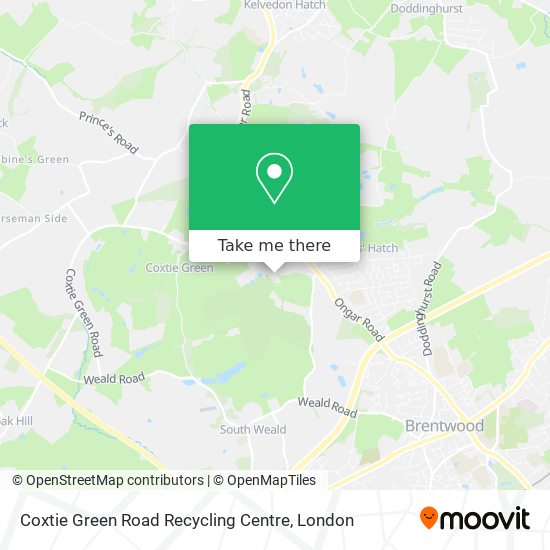 Coxtie Green Road Recycling Centre map