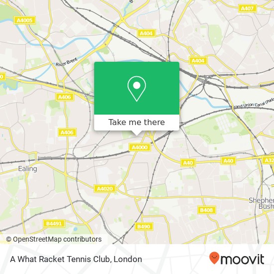 A What Racket Tennis Club map