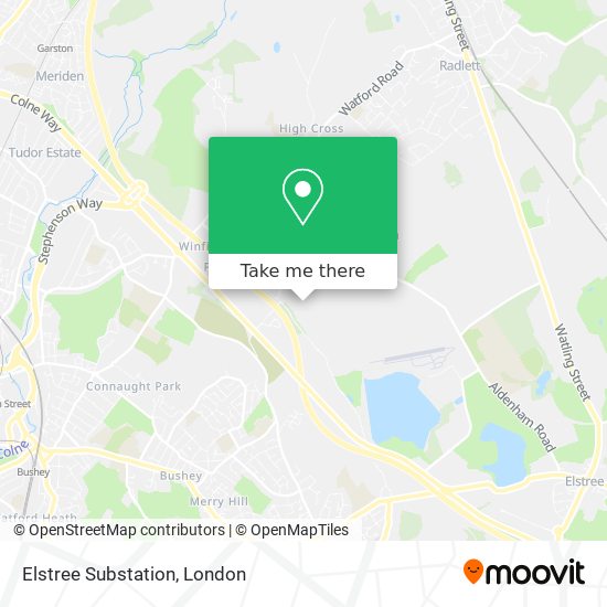 Elstree Substation map