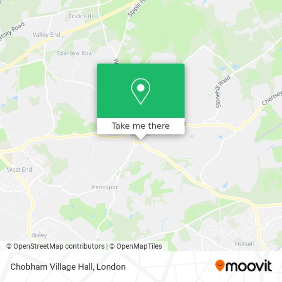 Chobham Village Hall map