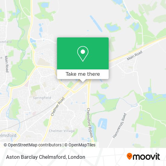 Aston Barclay Chelmsford map