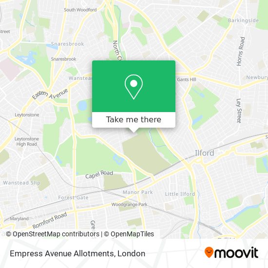 Empress Avenue Allotments map