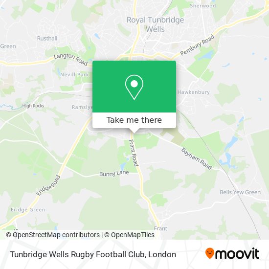Tunbridge Wells Rugby Football Club map