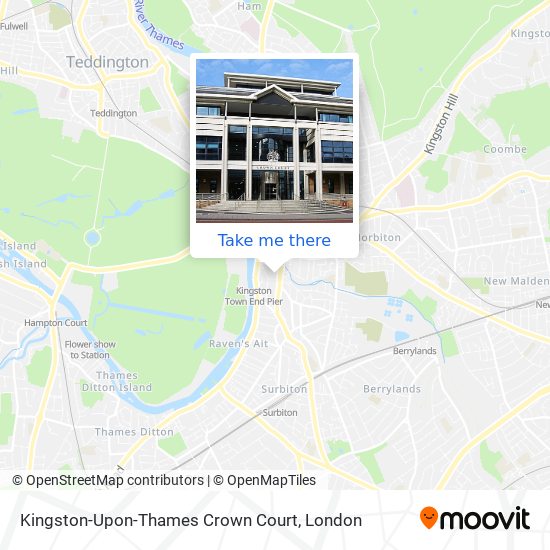 Kingston-Upon-Thames Crown Court map