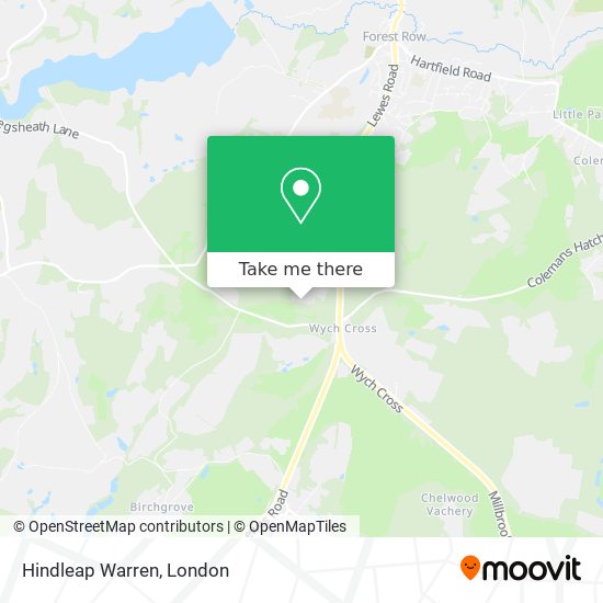 Hindleap Warren map