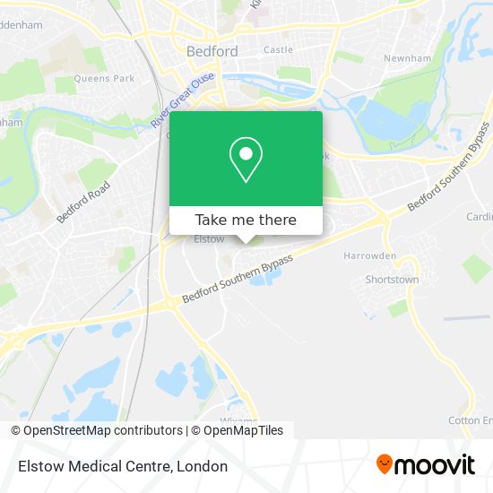 How to get to Elstow Medical Centre in Bedford by Bus or Train?