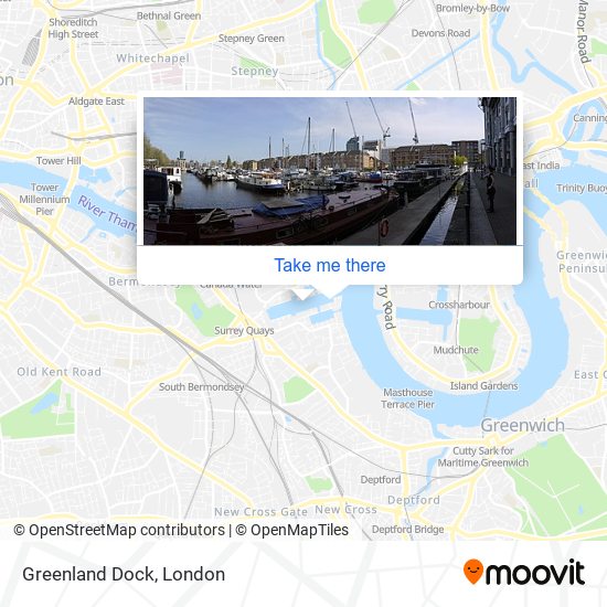 Greenland Dock map