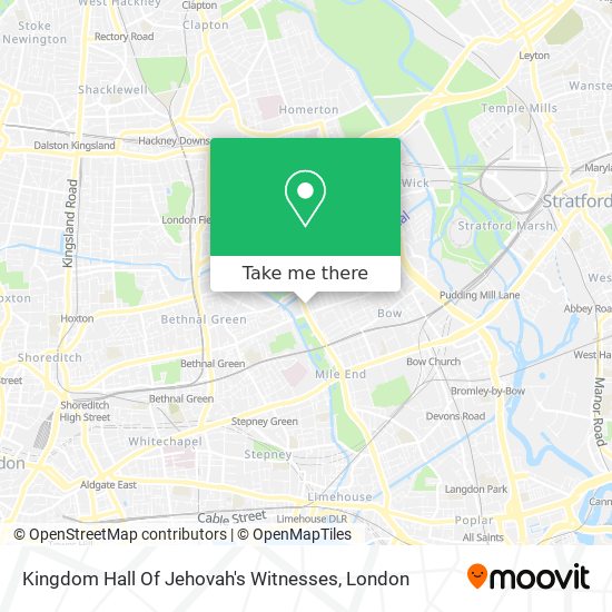 Kingdom Hall Of Jehovah's Witnesses map