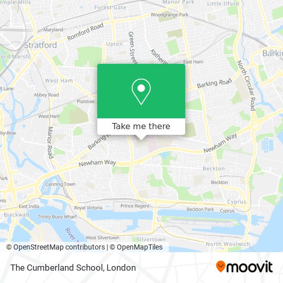 The Cumberland School map