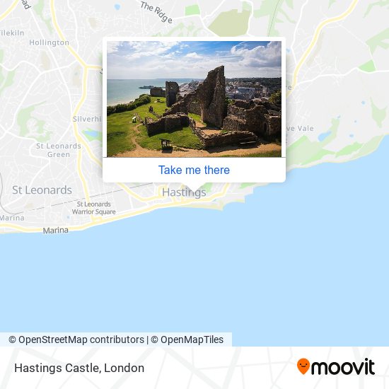 Hastings Castle map