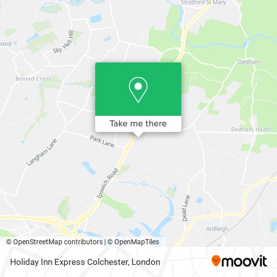 Holiday Inn Express Colchester map