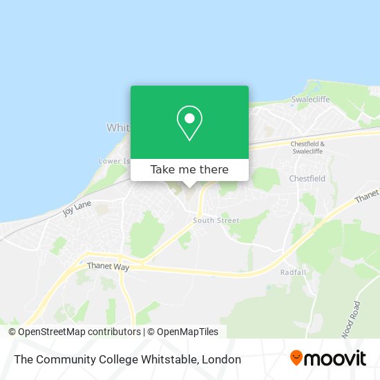 The Community College Whitstable map