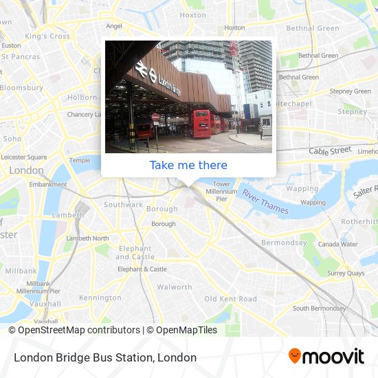 London Bridge Bus Station map