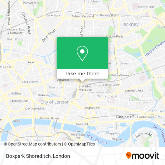 Boxpark Shoreditch map