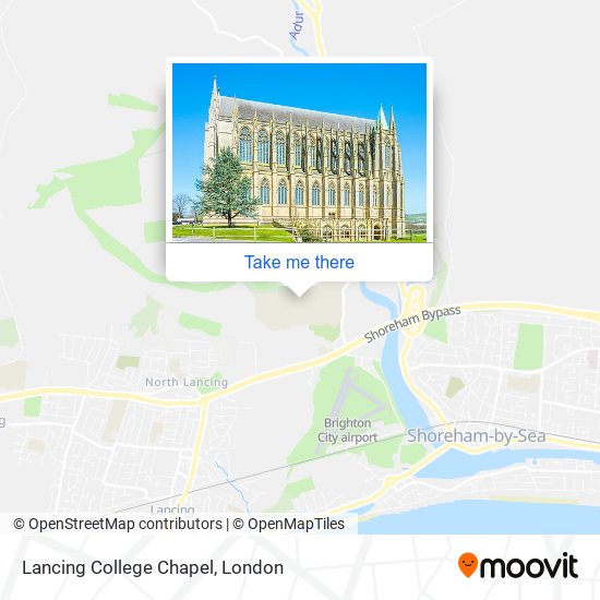 Lancing College Chapel map