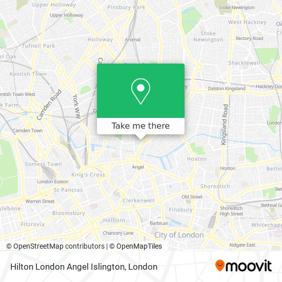 Hilton London Angel Islington map