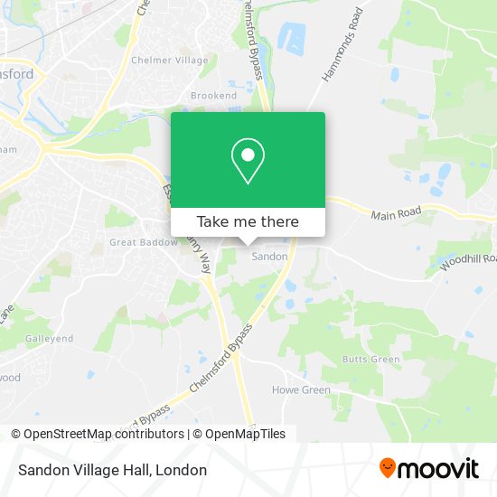 Sandon Village Hall map