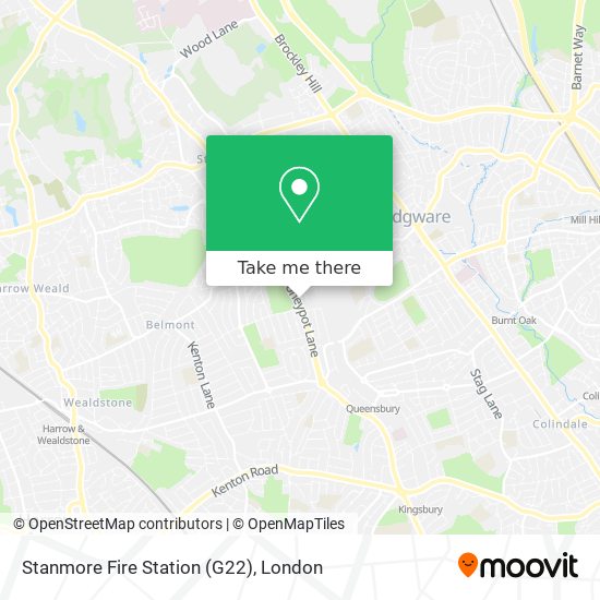 Stanmore Fire Station (G22) map