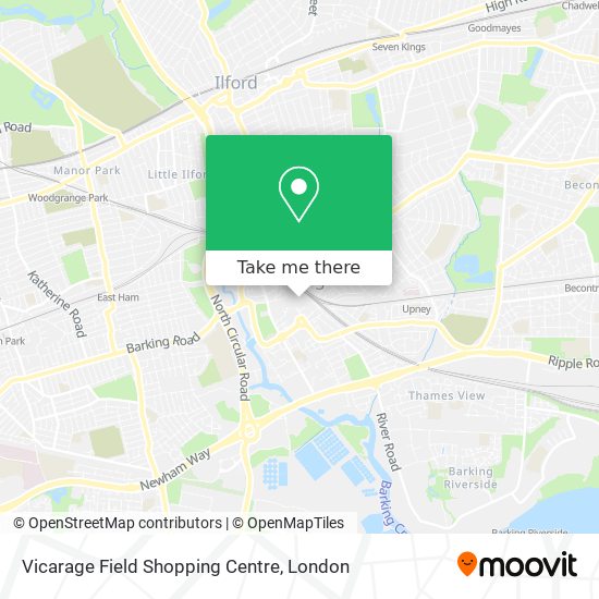 Vicarage Field Shopping Centre map