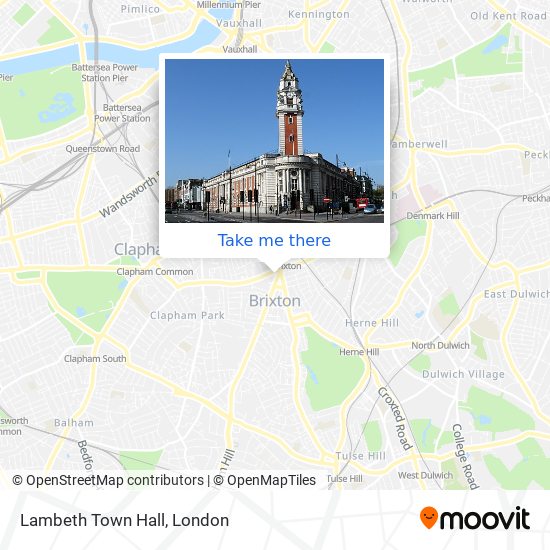 Lambeth Town Hall map