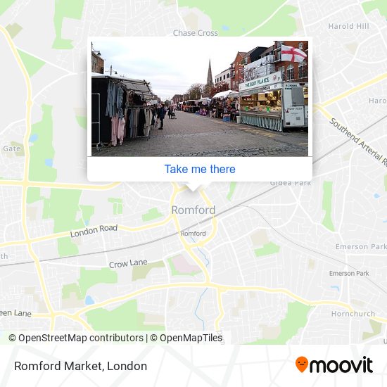 Romford Market map