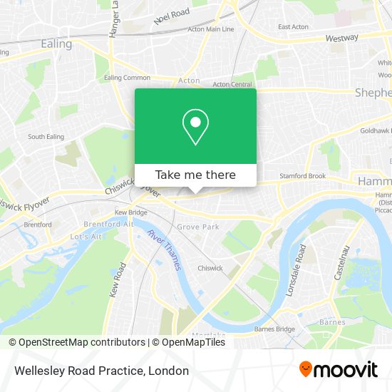 Wellesley Road Practice map