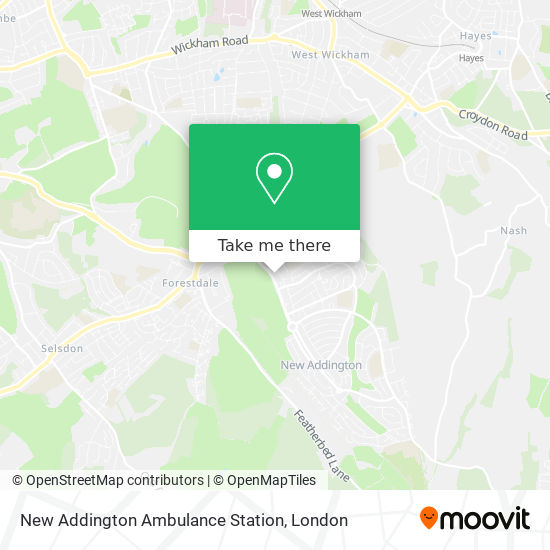 New Addington Ambulance Station map