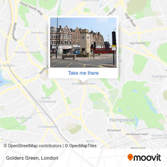 How to get to Golders Green by bus, Tube or train?