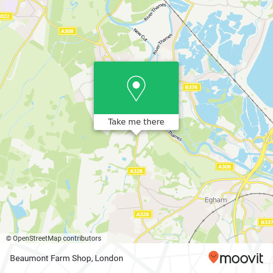 Beaumont Farm Shop map