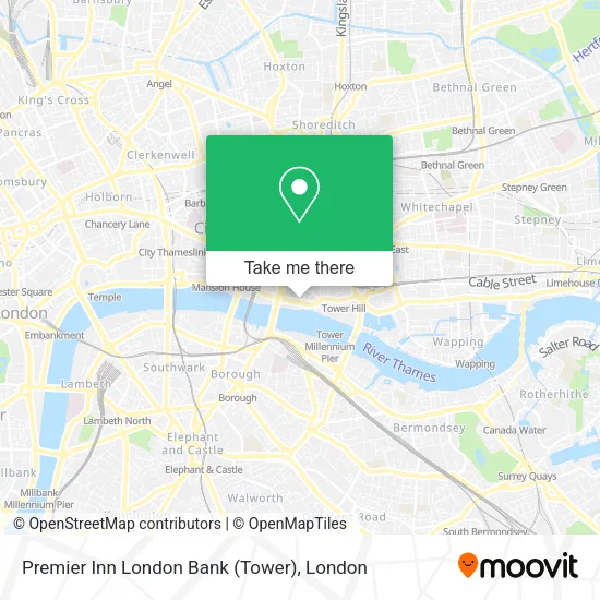 Premier Inn London Bank (Tower) map