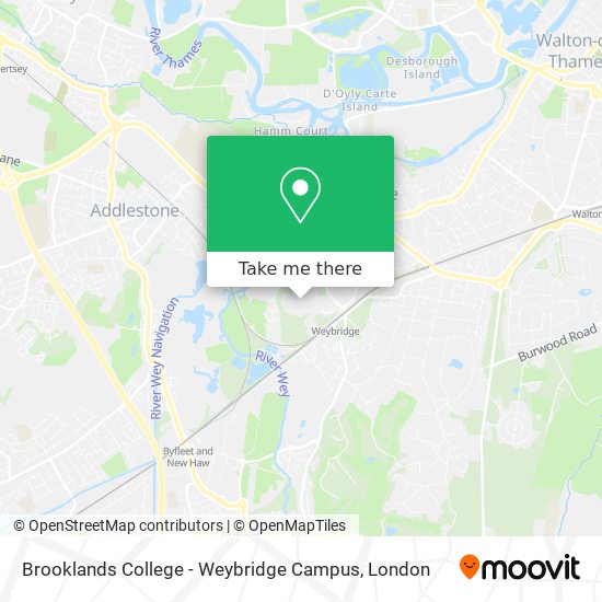 Brooklands College - Weybridge Campus map