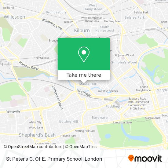 St Peter's C. Of E. Primary School map