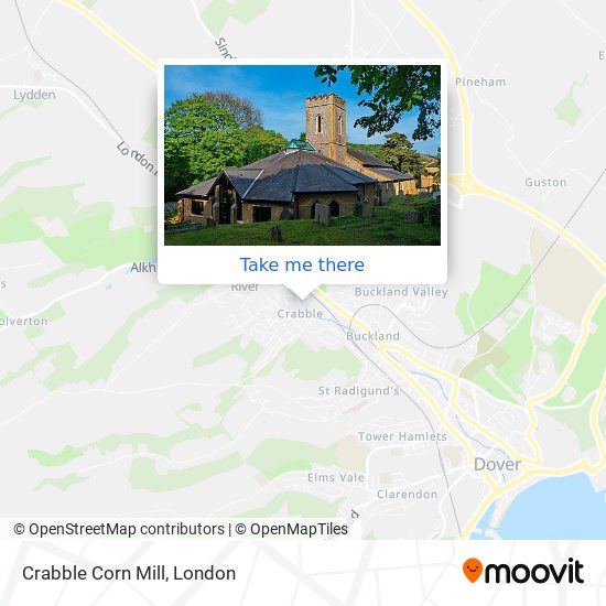 Crabble Corn Mill map