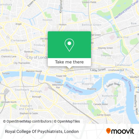 Royal College Of Psychiatrists map