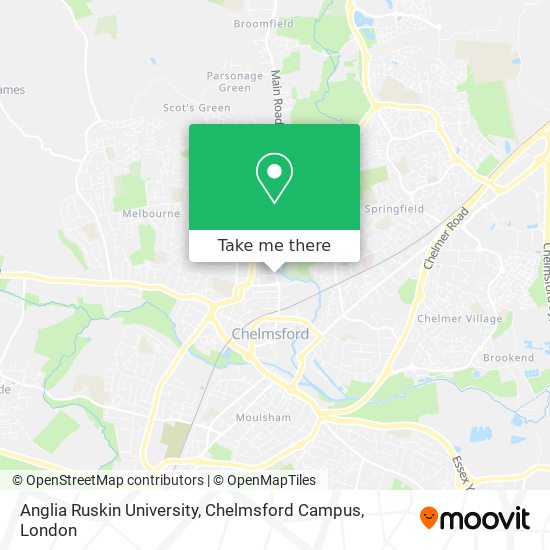 Anglia Ruskin University, Chelmsford Campus map
