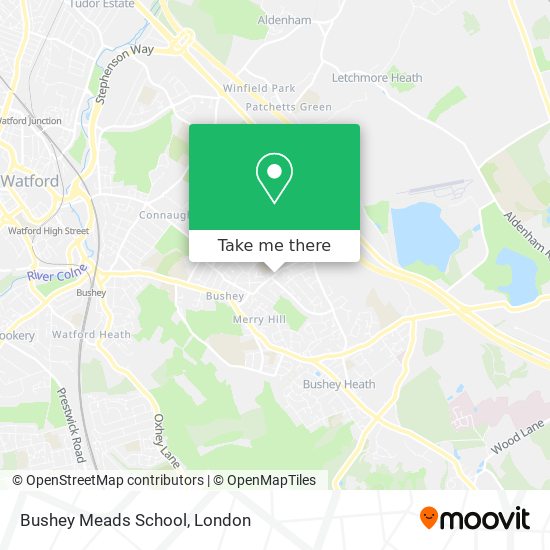 Bushey Meads School map