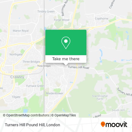 Pound Hill Crawley Map How To Get To Turners Hill Pound Hill In Crawley By Bus, Train Or Tramlink?