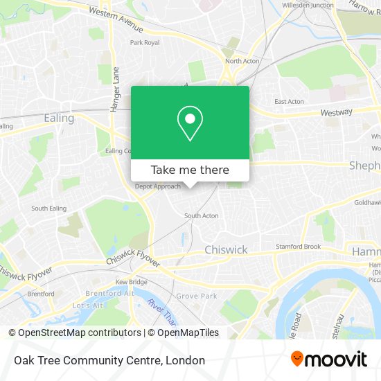 Oak Tree Community Centre map