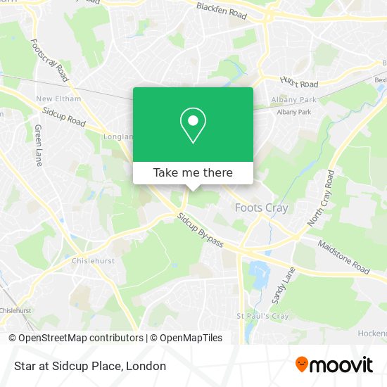 Star at Sidcup Place map