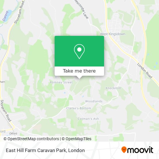 East Hill Farm Caravan Park map